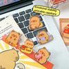 1PC New Trend Cute Cartoon Capybara Acrylic Clip Creative Student Test Paper Clip Snack Sealing Clip Office Document Pill Binder