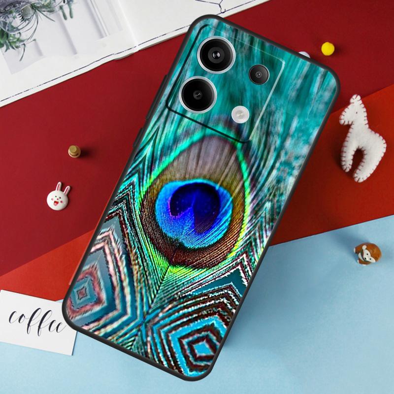 Bird Peacock Feather Case For Xiaomi Redmi Note 14 12 11 10 13 Pro 15 Pro Plus Redmi 15 14C 10C 12C 13C 15C Cover