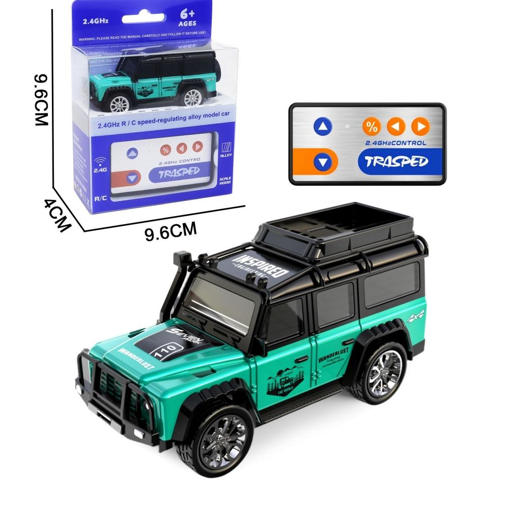 1:64 Remote Control Car - Alloy Body, LED Lights & Off-Road Simulation, Toy for Kids 6-12 Years