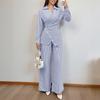 ZANZEA Women Long Sleeve Blouse and Pants Casual Two Piece Suit Sets