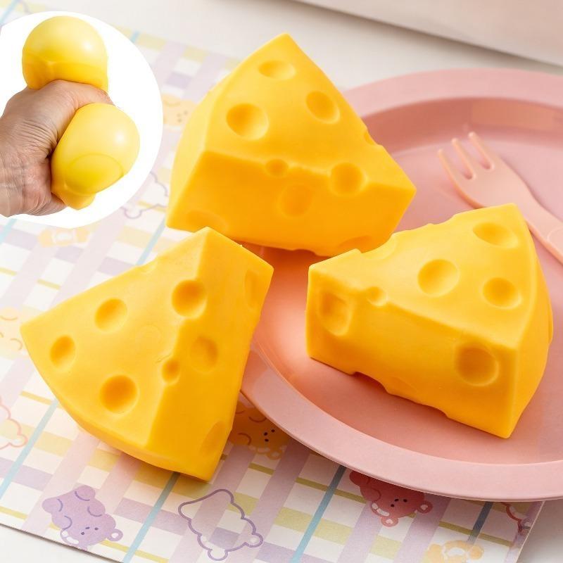 Hračky Simulace Sýra Squishy Úleva od stresu Trojúhelníkový Sýrový Squishy Hračka Pomalé Vzestupové Senzorická Mačkací Hračka Dárky na Oslavu Narozenin