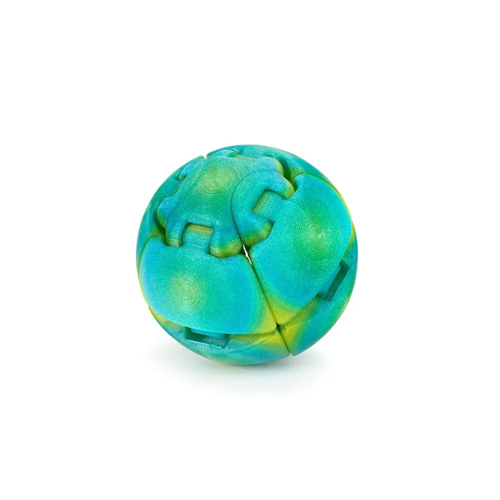 Fidget Toy 3D Printed Twistsphere Fidget Toy Gradient Gear Liquid Flow Ball With Rotating Design Anxiety Relief Toys