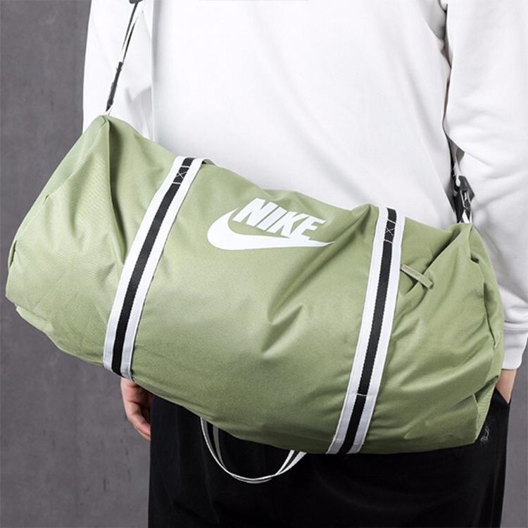 Nike Heritage Polyester Bucket Bag, Luggage Bag, Travel Bag Regular Unisex Gray Olive Green Casual BA6147-310