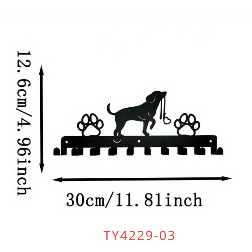 1 Stück Niedliches Rustikales Wandregal mit Haken, Metall-Hängeregal, Platzsparende Aufbewahrungsorganisation
