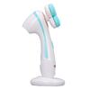 Electric Facial Cleansing Brush 3 Head Massage Facial Exfoliating Silicone Rechargeable Face Scrubber Portable Device