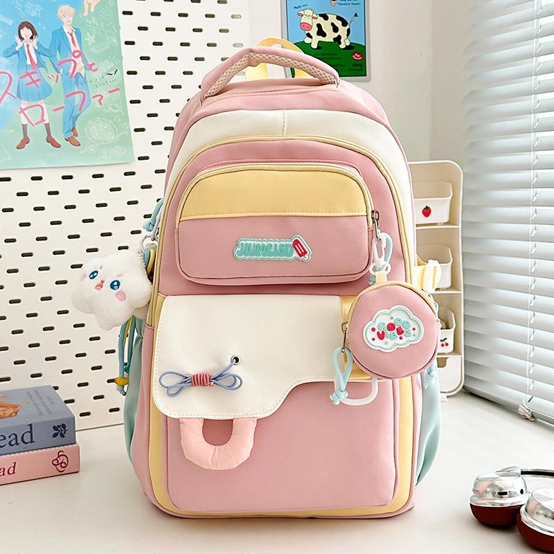 for women, contrasting colors, casual and versatile men's and women's large-capacity backpack, lightweight burden-reducing backpack