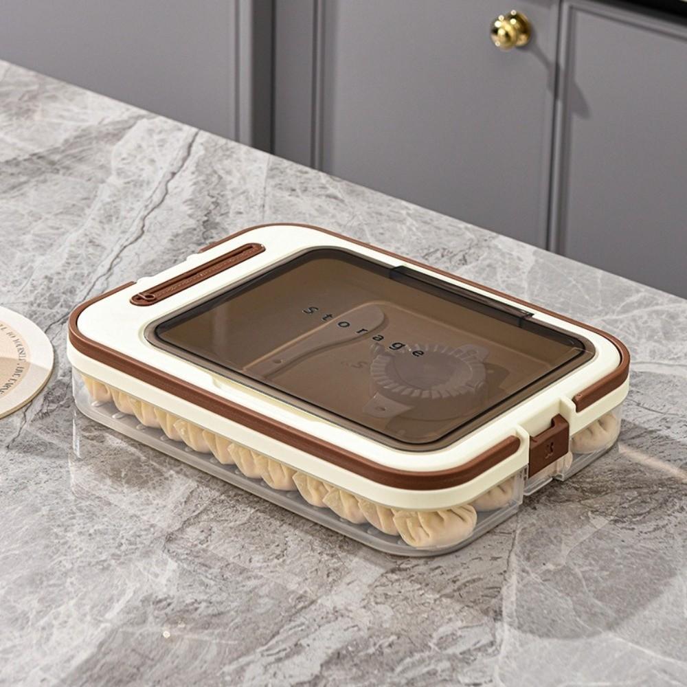 1/2/3/4 Schichten Aufbewahrungsbox für Teigtaschen Großes Fassungsvermögen Antihaftbeschichtet Kühlschrankbox Frischhaltebox Gefrierfachbox Heimküche