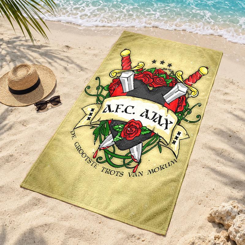 AFC Ajax Microfiber Beach Towel Quick Dry Sand Free Lightweight Beach Towels for Travel Swimming Camping