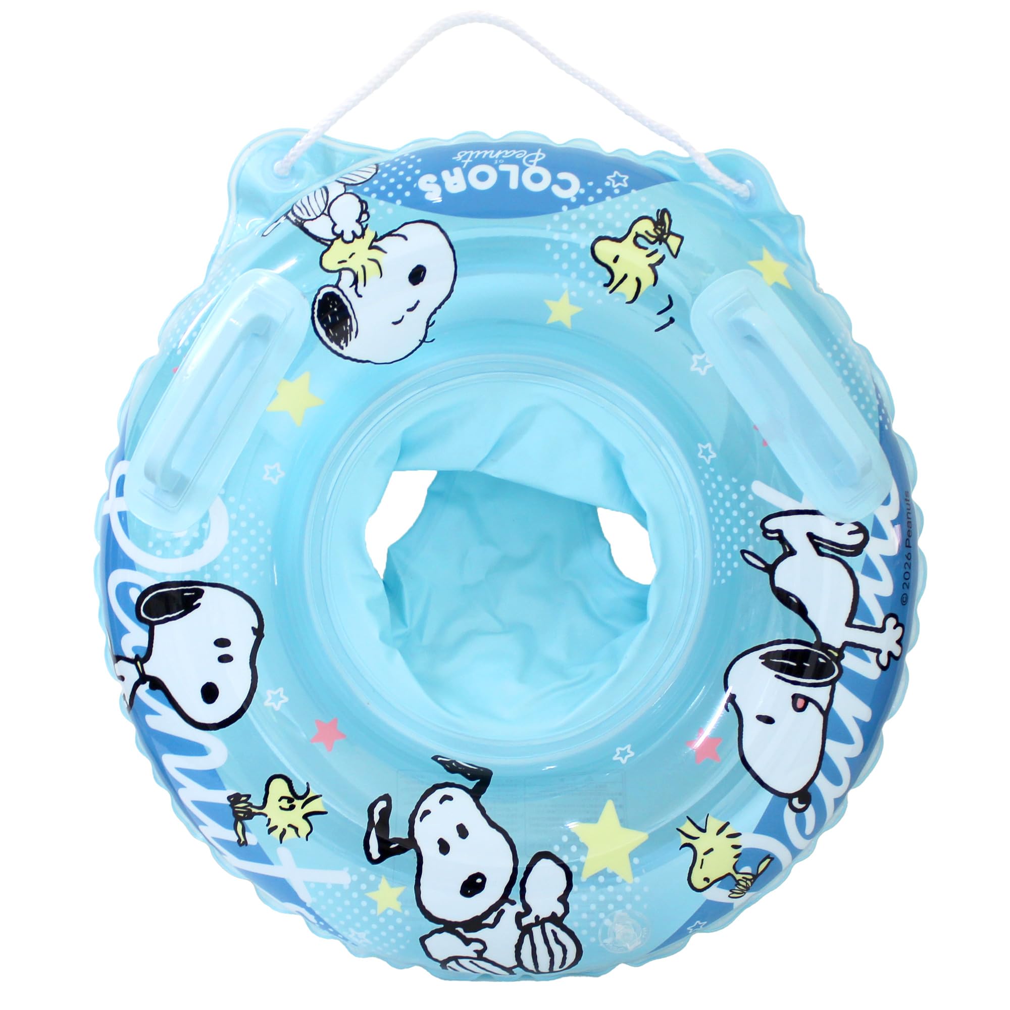 Eiwa Snoopy Baby Swim Ring R - Swim Ring, Float, Foothole, with Rope and Handle - for Toddlers and Children - Water Play, Swimming, Pool, Beach