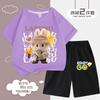 Children's LBB Fashion Casual Short-sleeved Shirt and Shorts Two-piece Set, Summer Loose Sportswear for Boys and Girls