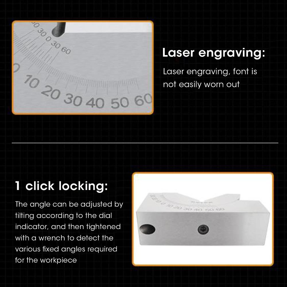 Alloy Steel Material Micro Gauge Block 0-60° Range Adjustable Angle Block For Milling Machine