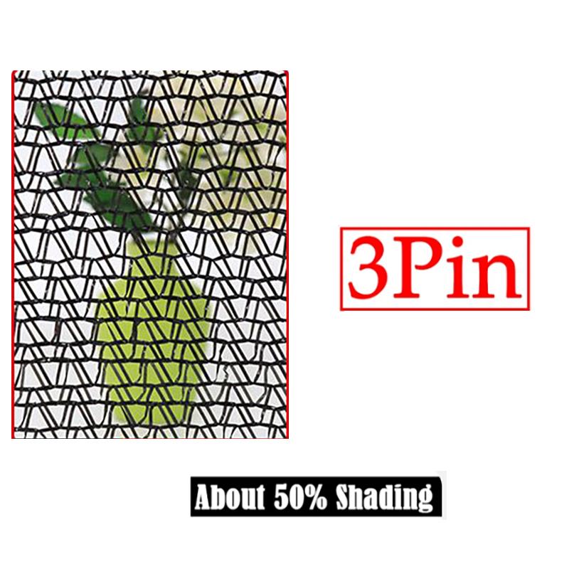 

3/6/12-контактная черная солнцезащитная сетка Защита от УФ-лучей Садовые растения Солнечный навес Сельское хозяйство Теплица Затеняющее покрытие Наружный тент 1x2m