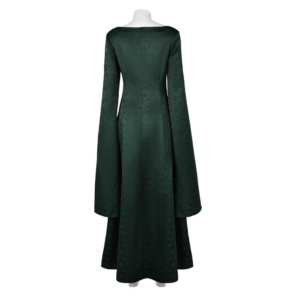 Medieval Princess Alicent Cosplay Fantasy Embroidery Dark Green Dress TV Dragon 2 Cosplay House Costume Disguise Women Outfit