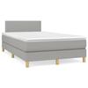 VidaXL Slatted Bed Base with LED Mattress, Upholstered Bed, Double Bed, Adult Bedroom Interior Bed, 3270081