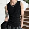 Men Ribbed Tank Top Summer Sleeveless T-Shirt Solid Color Workout Tank Top for Gym Outdoor Sports Street Beach