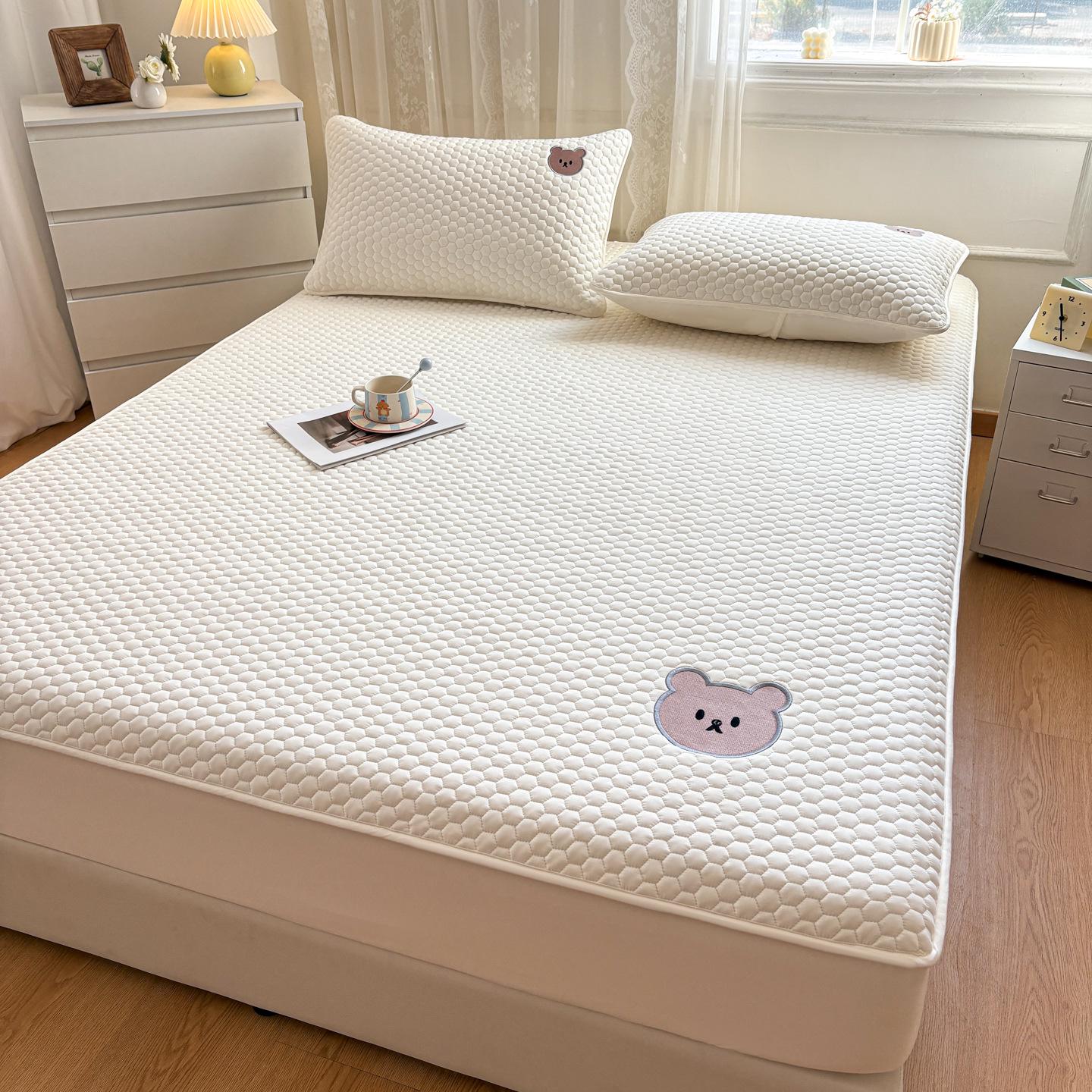 

Товстий водонепроникний стьобаний захисний покрив на матрац - для двоспального ліжка, миючий, захист від протікання сечі. 1 Pair of Pillowcases