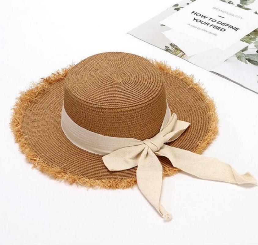 New Tassel Female Lace Bow Bowknot Straw Hat Summer Women Ladies Casual Floppy Sun Hat Ribbon Sunscreen Cap For Beach