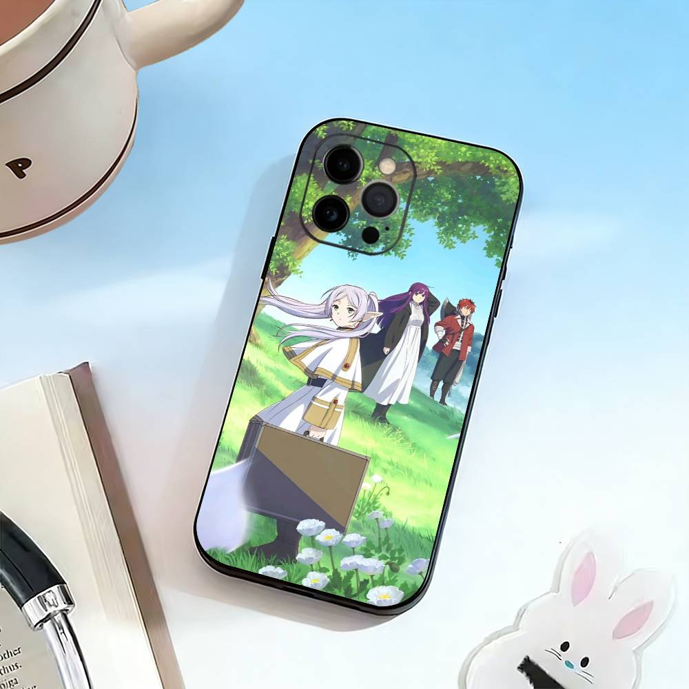 

Frieren B-Beyond Journeys End Phone Case For iPhone 17,16,15,14,13,12,11 Plus,Pro Max,XS,Soft Silicone Black Cover iPhone16e