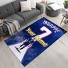 Mbappé Personalized Text Area Rug Perfect for Study Room Dormitory Hallway Balcony Antislip Carpet Decorate Offices Gift for Festivals