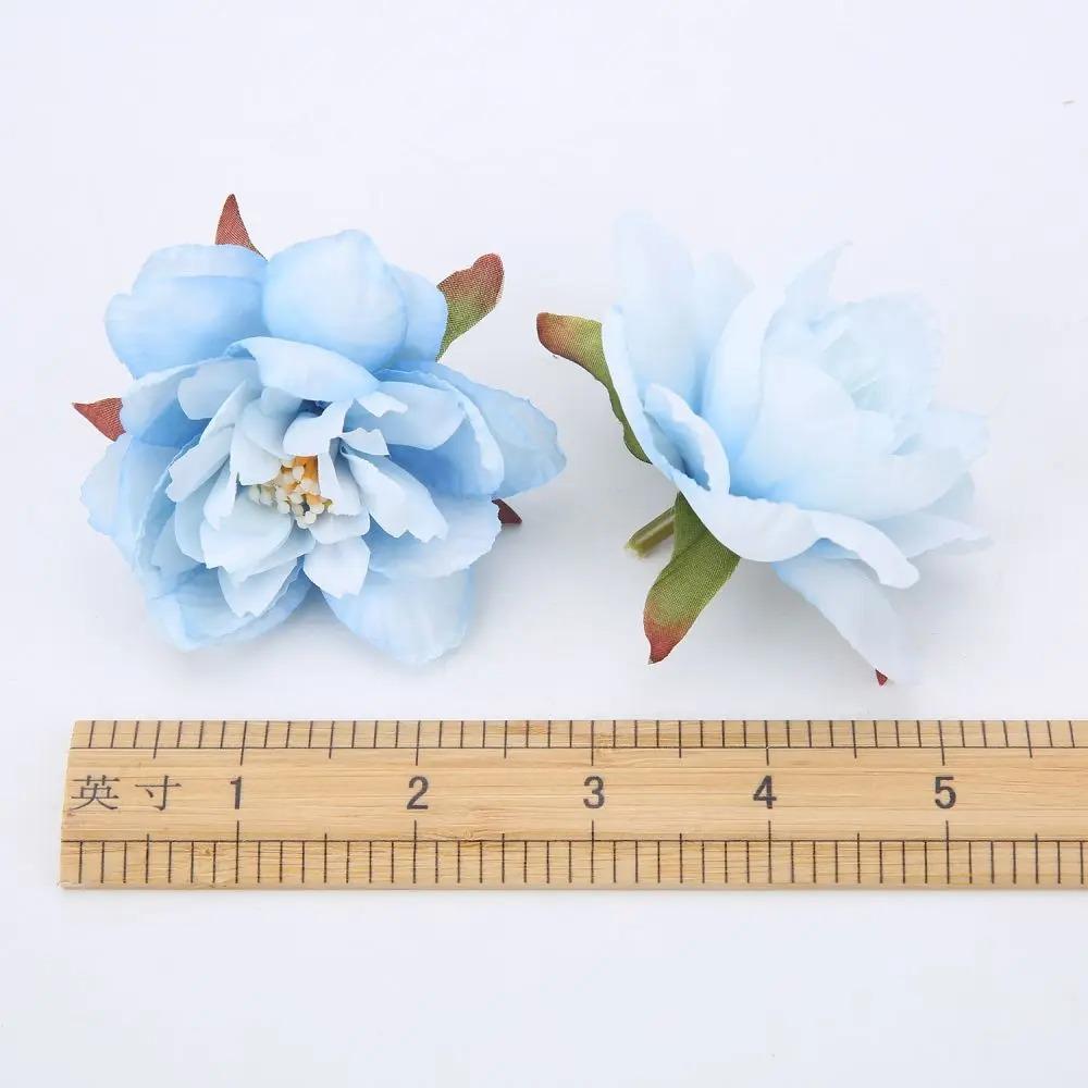 5/10Pcs Artificial Flower Heads Autumn Rose Home Decoration Outdoor Garden Wedding Decor DIY Wreath Gift Box Accessories