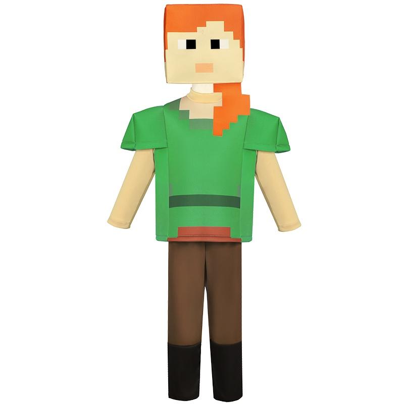 Minecraft Kinder Strapazierfähiger Polyester Alex Anzug Cosplay Spiel Performance Kleidung Für Halloween Weihnachten Requisiten