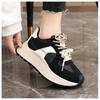 Sneakers Chunky in Pelle da Donna 2026 Moda Mix Colore Piattaforma Scarpe Sportive Donna Casual Suola Spessa Scarpe da Corsa Zapatos Mujer