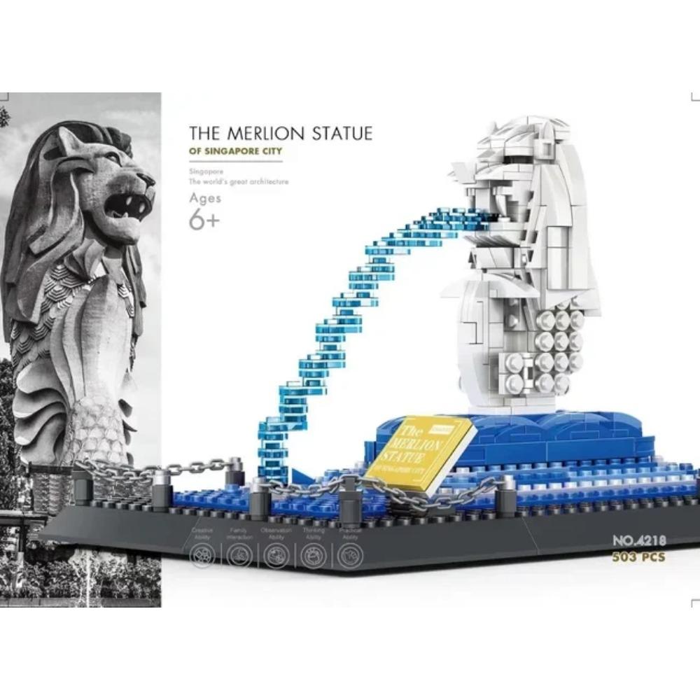 MOC World Famous Architecture Edifice Opera House Building Blocks Villa Savoye Bridge Tower Toy Children Birthday Christmas Gift