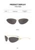 Women's Y2K Cat-Eye Metal Sunglasses - High-End Luxury, European & American Street Style Sun Protection Glasses