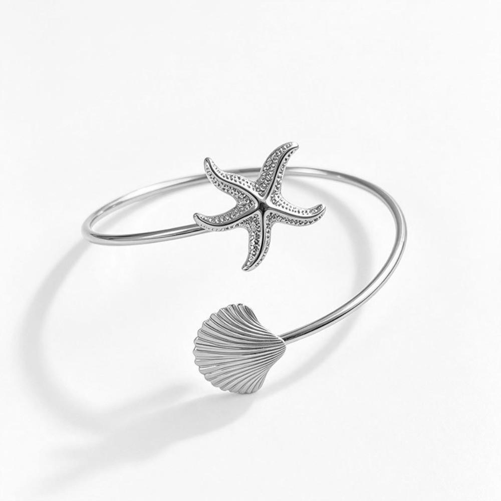 

Ocean Style Open Cuff Armlet Gold Color Cuff Arm Ring New Upper Arm Cuff Bracelet Jewelry серебряный