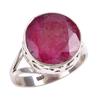 Red Ruby(Simulated) Gemstone Handmade 925 Sterling Silver Jewelry Ring S.9 M8L28