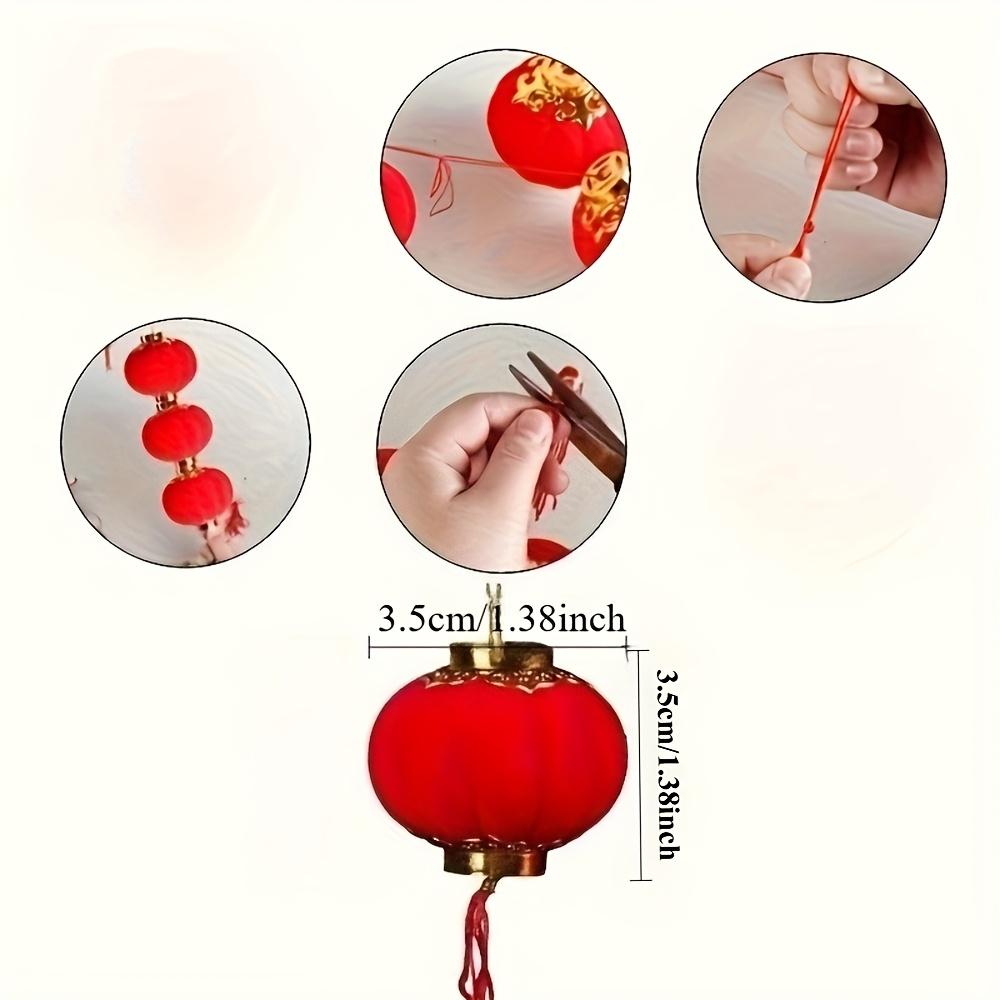 30 Stück Mini-Rotlaternen-Dekoration für das traditionelle Chinesische Neujahr und Hochzeits-Hängedekorationen