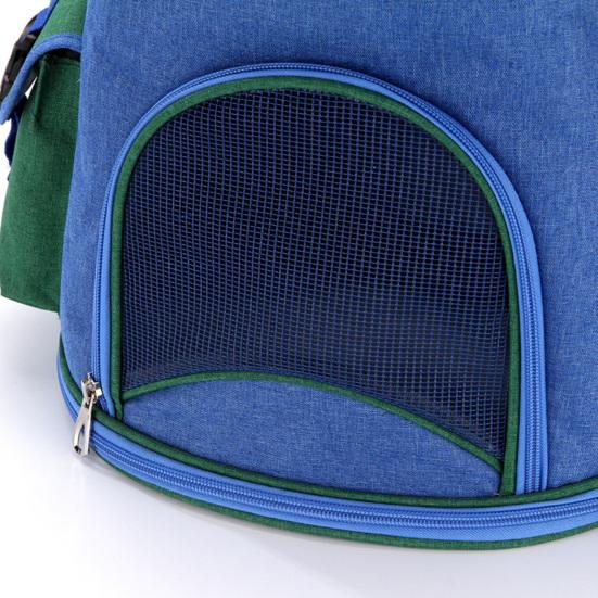 Pet Bag Top Roller Blinds Double Zipper Side Pocket Pet Carrier Backpack Outdoor