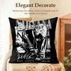 Band NNirvana Cushion Cover Natural Linen Organic Fabric DoubleSided Printing Sofa Home Decor Gift Pillow Case