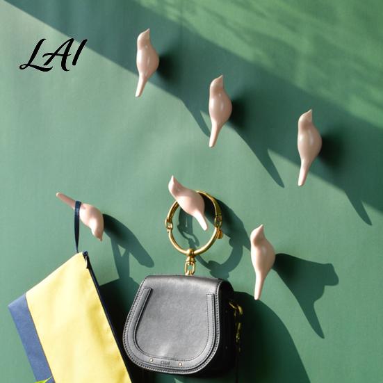 Heavy Duty Resin Hooks Bird Wall Hook Mounted Space Saving Shape Organizer Decorative Hanger for Coats Hats And Towels Unique Design