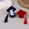 1pcs Creative Doctoral Hat Shape Ring Box Earrings Jewelry Storage Wedding Engagement Valentine's Day Gift Packaging Boxes