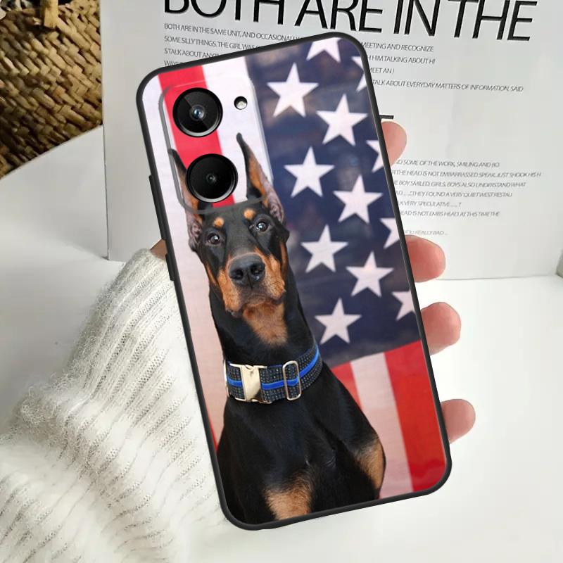 Doberman Dog For Realme GT Neo 5 GT5 9 10 11 12 Pro Plus C30 C31 C33 C35 C25s C21Y C51 C55 C67 C53 Case