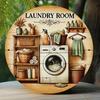 DORA Tin Sign Vintage Laundry Room Metal Wall Sign Washer Detergent Decor Durable Iron Art