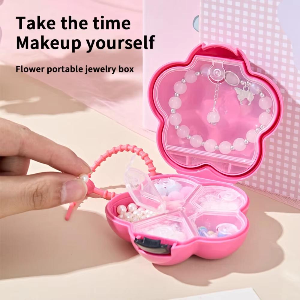 Blumen Pillendose Tragbar 6 Fächer Feuchtigkeitsdicht Pillenbehälter Halter für Vitamine Lebertran Nahrungsergänzungsmittel Medikamente