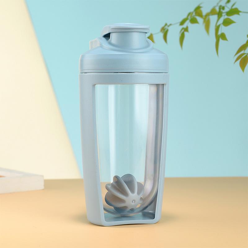 Портативный шейкер большой емкости для фитнеса, для протеинового порошка и молочных коктейлей 500ML синий