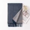 High-End Double-Sided 100% Lambswool Solid Color Scarf Shawl for Winter