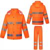 Reflective Raincoat Workwear for Sanitation Workers, Road Administration Raincoat Set, Cleaning Worker Clothing, Two-Piece Outdoor Adult Labor