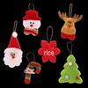 Santa Claus, Snowman & Reindeer Fabric Ornaments for Christmas Trees - Hotel & Mall Decor Pack