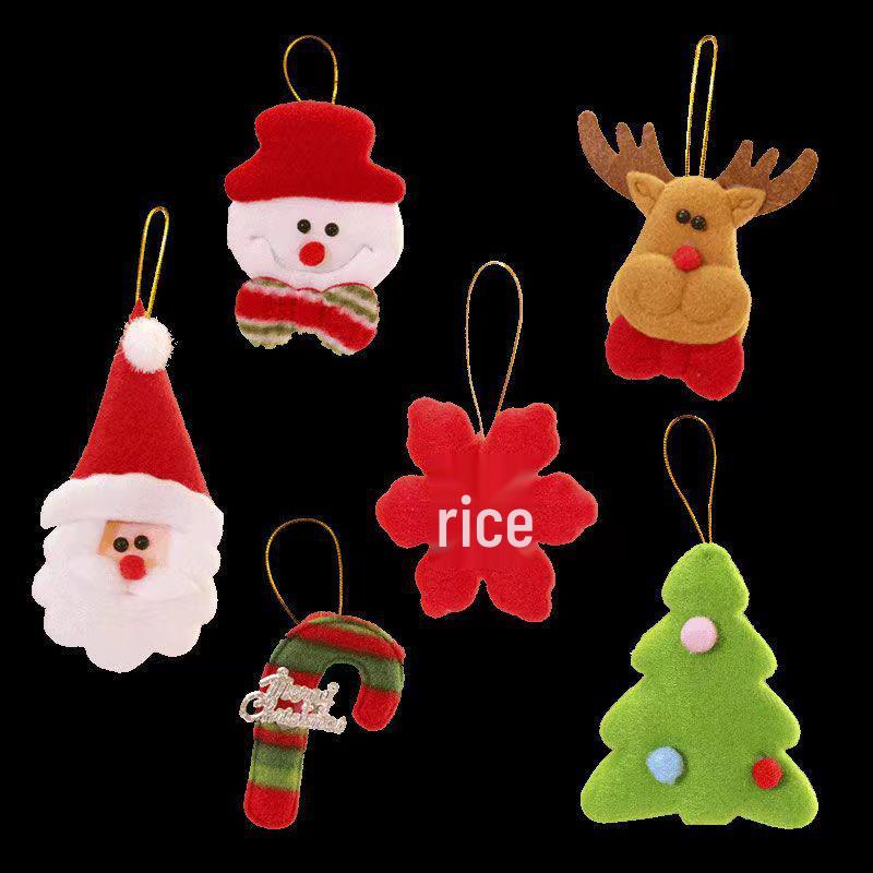 Santa Claus, Snowman & Reindeer Fabric Ornaments for Christmas Trees - Hotel & Mall Decor Pack