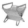 Stainless Steel Burning Camp Stove with Grill-Grid BBQ Grill Rack Set Folding Backpacking Stove for Camping Barbecue