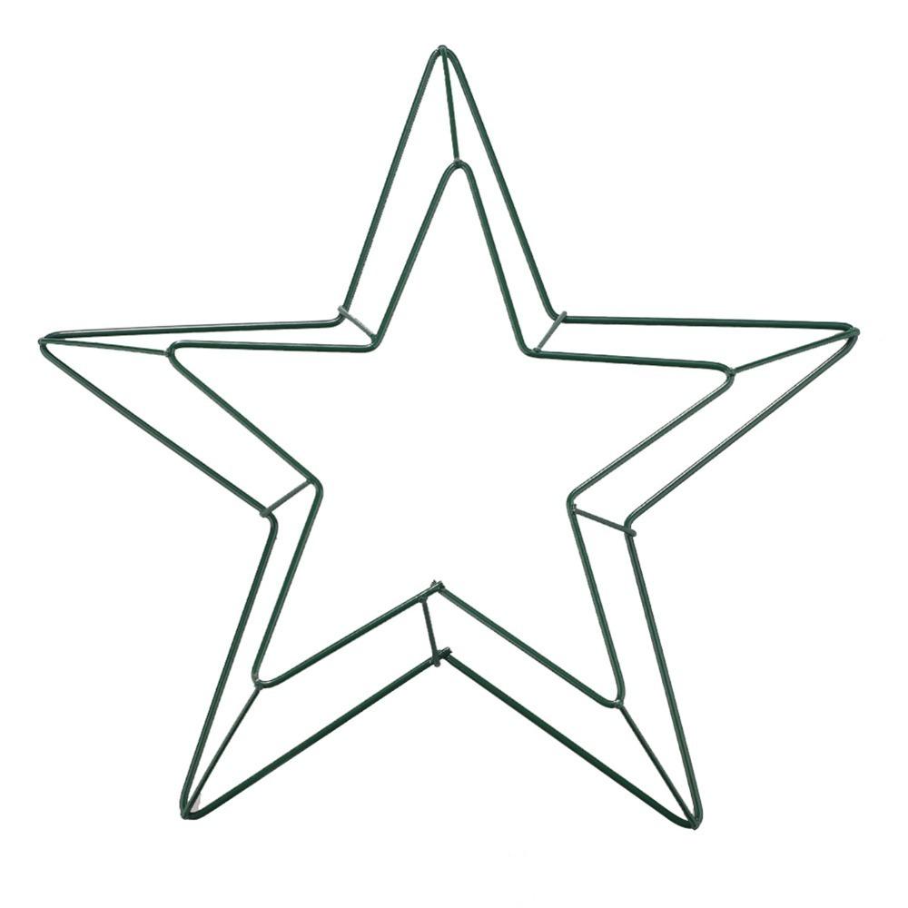 

Metal Wire Star Wreath Frame Green Metal Wreath Form Floral Crafts Hoops Front Door Decoration
