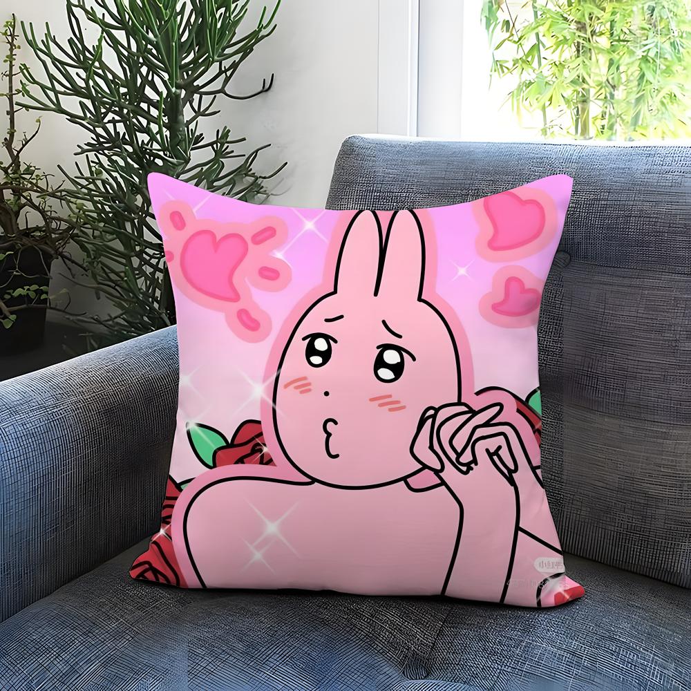 popular my friend rabbit Cushion Cover Comfortable Reversible Pillow Cover Ideal for Car Sofa Bedroom & Beyond