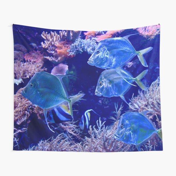 Undersea World Tapestry Tropical Fish Tapestry Wall Hanging Ocean Scenery Tapestries for Bedroom Living Room Home Decoration