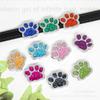 8mm Glitter Dog Paw Print Ribbon for DIY Jewelry & Pet Collar Accessories