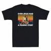 Even Jesus Had A Fishing Story Funny Christian Gift Vintage Men's T-Shirt Cotton