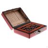5 Reihen Vintage Chinesisches Holzperlen Rechenschieber mit Schachtel Klassischer Antiker Rechner Zählen